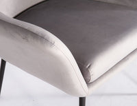 Soho Lounge Chair Modern Light Grey VelvetLuxury Co