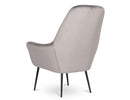 Soho Lounge Chair Modern Light Grey VelvetLuxury Co