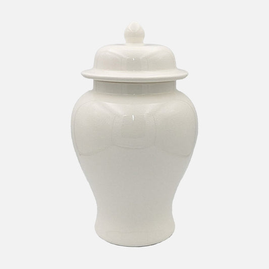 Stirling Egg Ceramic ginger Jar white 36cm - Luxury Co