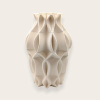 Matte White Geometric Origami Ceramic Vase - 32cm