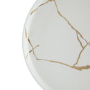 Wabi - Sabi Large Ceramic Round Plate White/Gold - Luxury Co