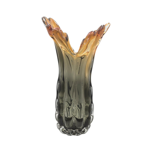 Wavy Blown Glass Tall Vase - Murano StyleLuxury Co