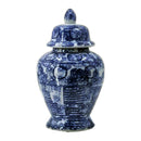 Zaro Decorative Ginger Jar - Blue/White - Large Size - Luxury Co